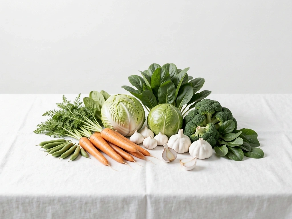 Świeże warzywa jako symbol czystości danych